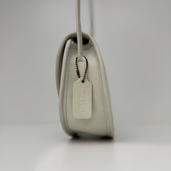 COACH VINTAGE Casey Bag in Bone White with Green Scarf - Picture 10 of 15